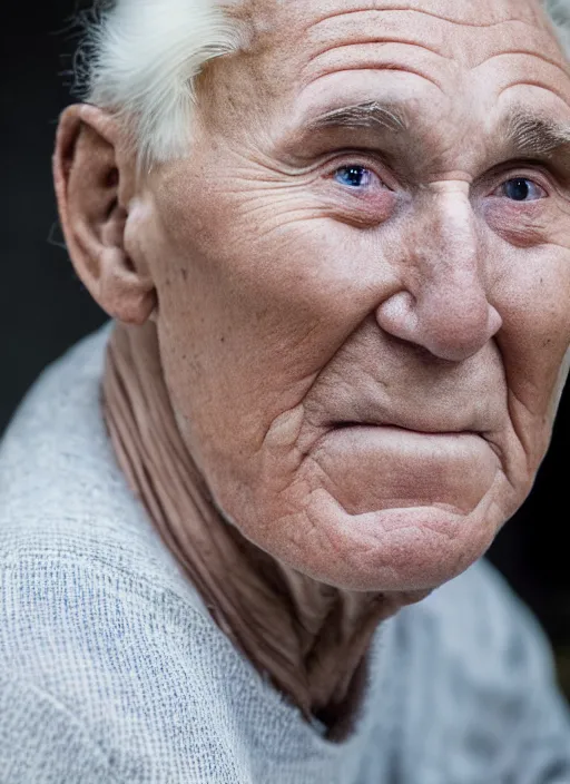 Image similar to dslr photo portrait still of 8 0 year old age 8 0 roger stone at age 8 0!!!, 8 5 mm f 1. 8