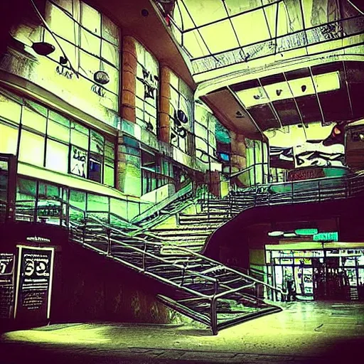 Image similar to “empty shopping mall, selling armor, weapons, fantasy, bright, atmospheric, high definition”