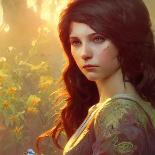 Image similar to Isabella, child of dawn, highly detailed, digital painting, artstation, concept art, smooth, sharp focus, illustration, Unreal Engine 5, 8K, art by artgerm and greg rutkowski and alphonse mucha