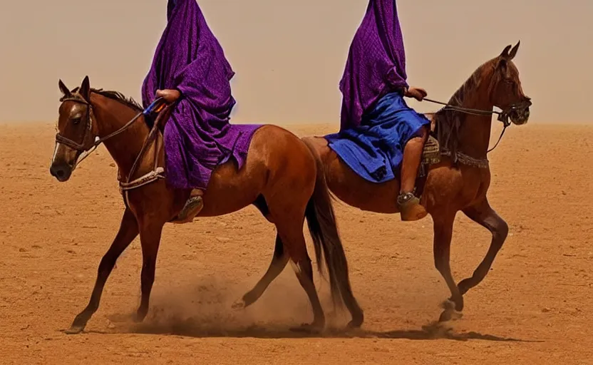 Image similar to beautiful burqa's woman, riding a horse!!! in saharan, sharp eyes, perfect dynamic posture, dust, cinematic, perfect dynamic pose, pinterest,, very perfect position, award winning photo by national geographic