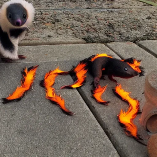 Prompt: fire ferrets