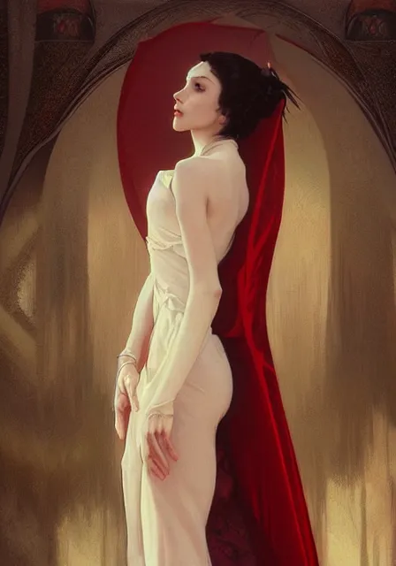 Prompt: dracula, intricate, elegant, highly detailed, digital painting, artstation, concept art, smooth, sharp focus, illustration, art by artgerm and greg rutkowski and alphonse mucha and william - adolphe bouguereau