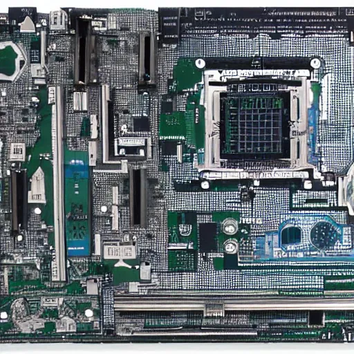 Prompt: motherboard shape like a istanbul city, realistic,