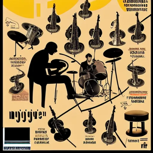 Prompt: imagine how jazz music looks like, abstract, dark, melancholic, mind blowing, insightful, philosophical, cover story of mind magazine 2 0 3 0,