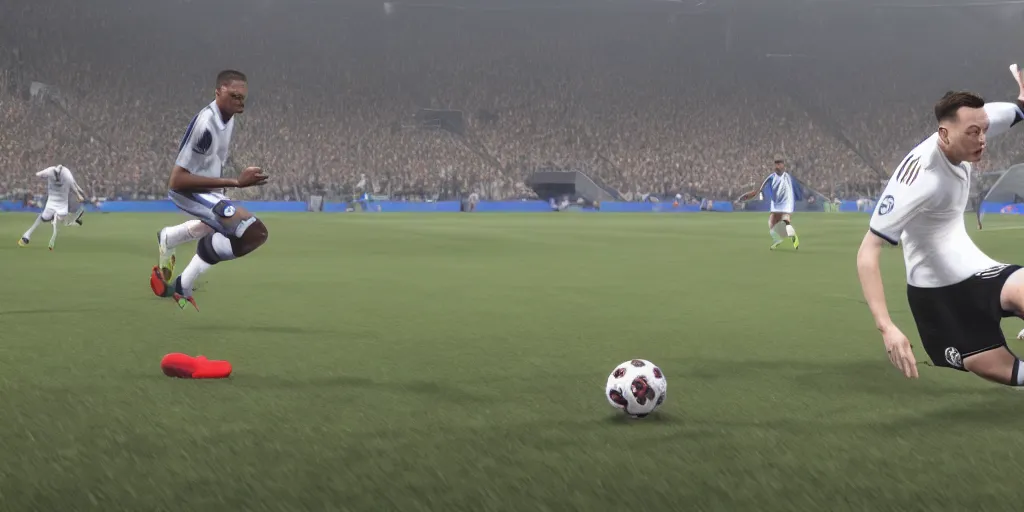 Prompt: Elon Musk in FIFA 22, 4K HD, cinematic view