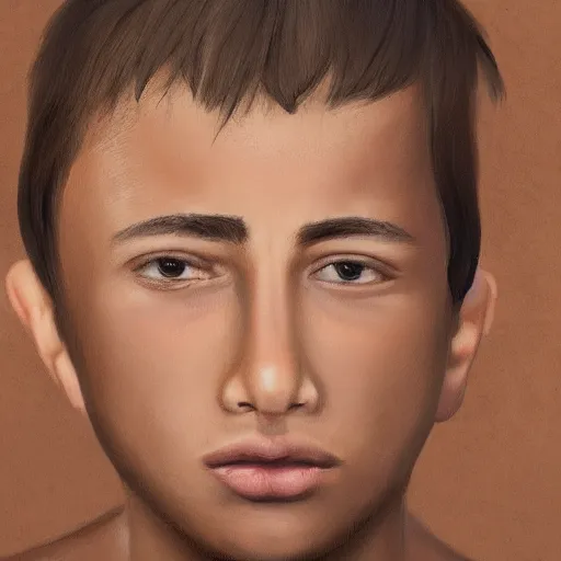 Image similar to tan boy with dark brown hair not being grateful for the things he has, stressing out, 4 k photorealism, 4 k quality, trending on unsplalsh