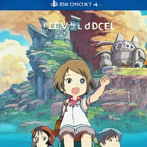 Image similar to level 5 new game coverart with studio ghibli