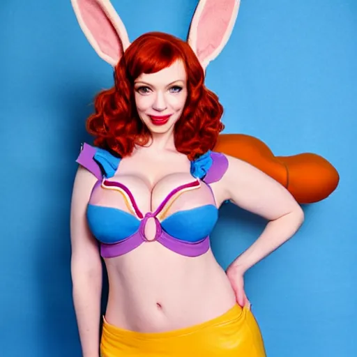 Image similar to christina hendricks as lola bunny