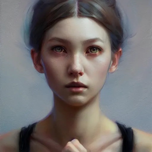 Image similar to girl, expressive oil painting, by yoshitaka amano, by greg rutkowski, by jeremy lipking, by artgerm,, h e giger, digital art, octane render