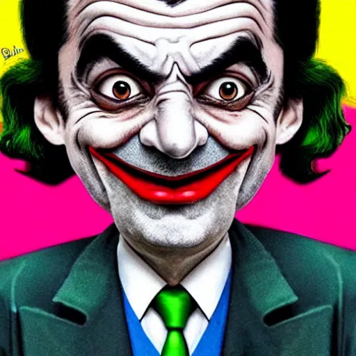 Prompt: mr bean as joker