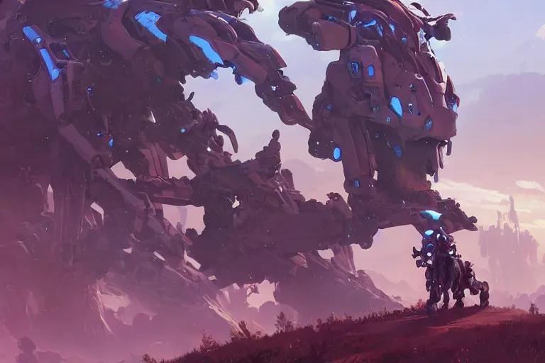 Image similar to watcher machine mecha animal beast robot of horizon forbidden west horizon zero dawn bioluminiscence, behance hd by jesper ejsing, by rhads, makoto shinkai and lois van baarle, ilya kuvshinov, rossdraws global illumination