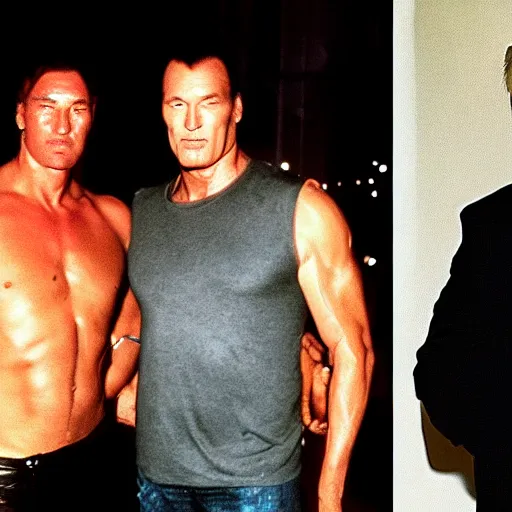 Prompt: steven seagal and dolph lundgren - c 0. 0 0 0 1