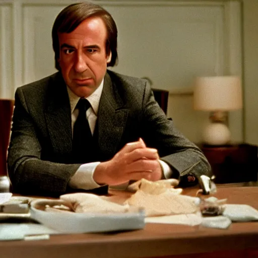 Image similar to still of saul goodman from the Godfather(1980)