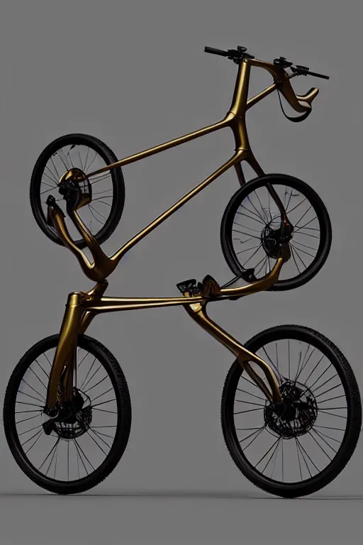 Prompt: “ deer bike. front on, symmetrical. industrial design. good design award, innovative product concepts, most respected design, amazing depth, glowing, golden ratio, 3 d octane cycle unreal engine 5, volumetric lighting, cinematic lighting, cgstation artstation concept art ”