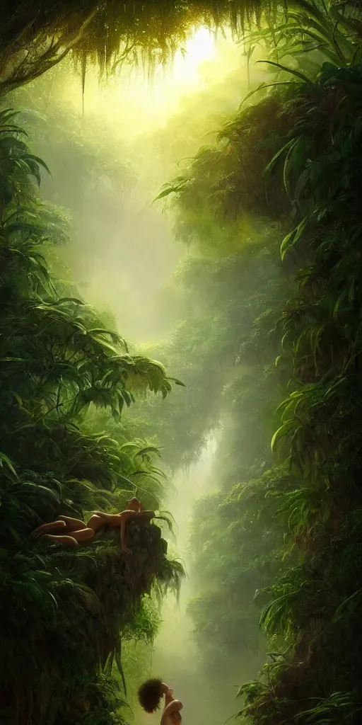 Prompt: elegant full body beautiful mulatto caught by plant venus flycatcher in jungle, gorgeous, intricate, elegant, volumetric lighting, scenery, digital painting, highly detailed, artstation, sharp focus, illustration, concept art, ruan jia, steve mccurry, ultra detailed painting at 16K resolution and epic visuals, epically surreally beautiful image, amazing effect, image looks crazily crisp as far as it's visual fidelity goes, absolutely outstanding, vivid clarity, mind-breaking, mega-beautiful pencil shadowing, beautiful face, Ultra High Definition, process twice.