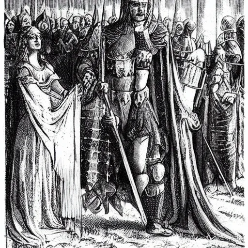 Prompt: Absent in the early Arthurian material, Camelot came to be described as the fantastic capital of Arthur's realm and a symbol of the Arthurian world