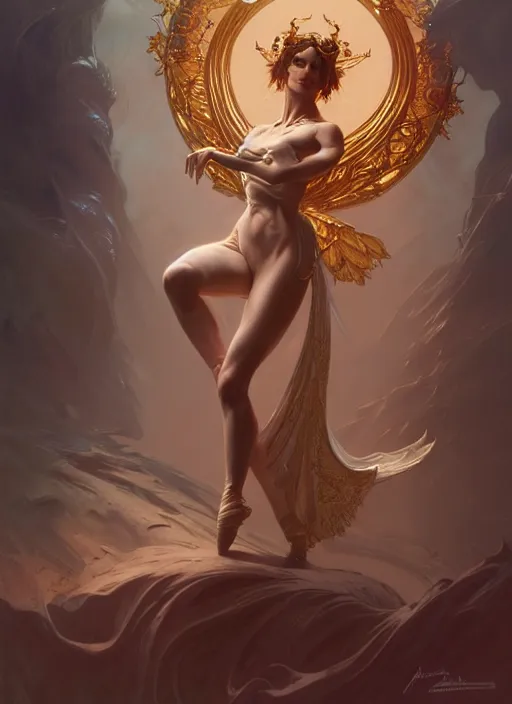 Prompt: dancer of the underworld, intricate, elegant, higly detailed, ultra definition, digital painting, artstation, unreal engine rendered, concept art, smooth, high speed, illustration, art by artgerm and greg rutkowski and alphonse mucha and james jean