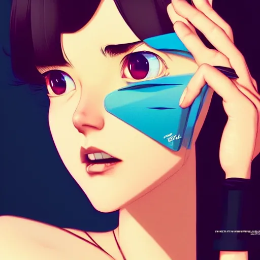 Image similar to a beautiful slim secretive surfer girl hates you, art by ilya kuvshinov and lois van baarle and ross tran and range murata and artgerm and andy warhol, norman rockwell, digital art, highly detailed, profile picture, intricate, sharp focus, mystical trending on artstation hq, deviantart, pinterest, unreal engine 5, 4 k uhd image