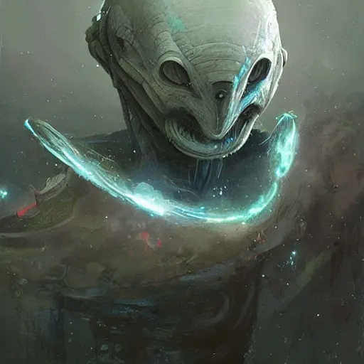 Image similar to the most intelligent alien being that ever existed - art by greg rutkowski