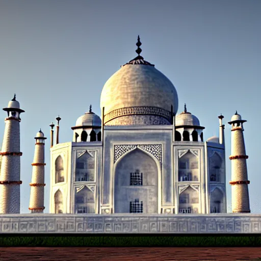 Image similar to the taj mahal made ot of cheese, 8k photorealism, extremly detailed, trending on artstation