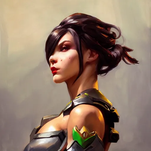 Image similar to greg manchess portrait painting of armored punisher ivy as overwatch character, medium shot, asymmetrical, profile picture, organic painting, sunny day, matte painting, bold shapes, hard edges, street art, trending on artstation, by huang guangjian and gil elvgren and sachin teng