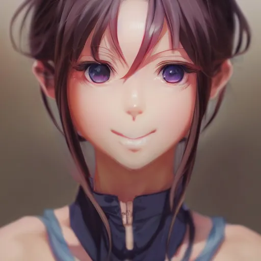 Prompt: anime portrait of an anime girl slightly smiling by Stanley Artgerm Lau, WLOP, Rossdraws, James Jean, Andrei Riabovitchev, Marc Simonetti, and Sakimichan, trending on artstation