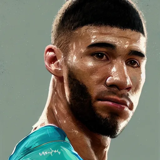 Image similar to a film still portrait of footballer terrence boyd, bald, finely detailed features, closeup at the face, perfect art, trending on pixiv fanbox, painted by greg rutkowski makoto shinkai takashi takeuchi studio ghibli akihiko yoshida