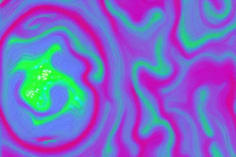 Image similar to an ultrasound of the first prismatic child made of perlin noise born in latent space