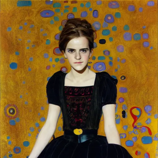 Image similar to Emma Watson portrait by klimt