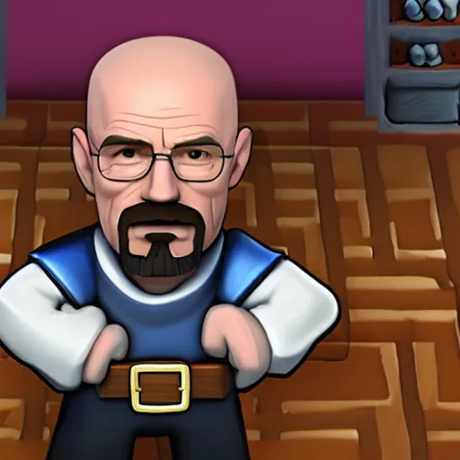 Prompt: walter white as a clash royale character