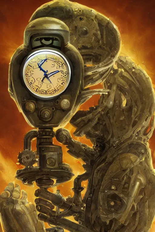 Image similar to the keeper of time, watches and all ticking things,, painted by wally wood and matt jefferies, trending on artstation, bright macro view pixar, award - winning, blueprint, chillwave, realism