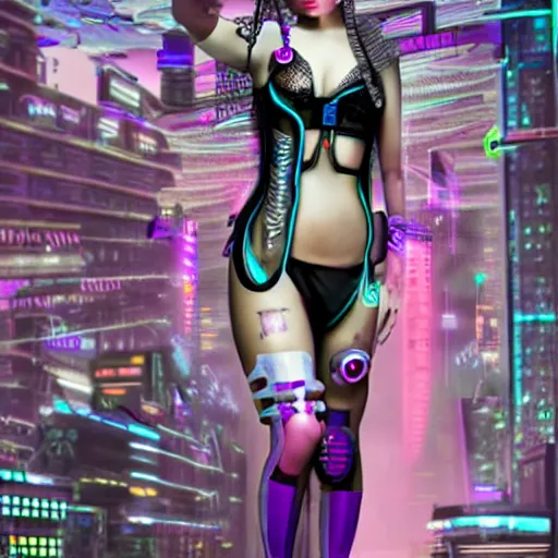 Image similar to cyberpunk goddess