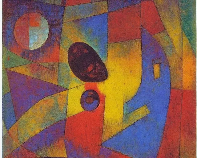 Prompt: Void of the soul. Odilon Redon. Paul Klee. Roberto Matta.