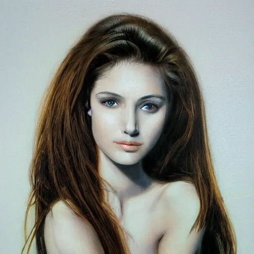 Image similar to portrait of a beautiful young woman by deodato, mike, highly detailed, elegant, sophisticated, mesmerizing