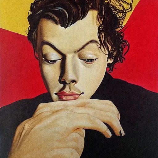 Image similar to portrait of harry styles by salvador dali