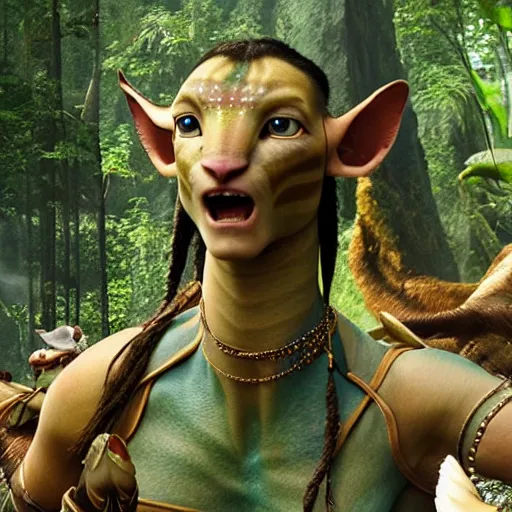 Image similar to Avatar 4K quality super realistic