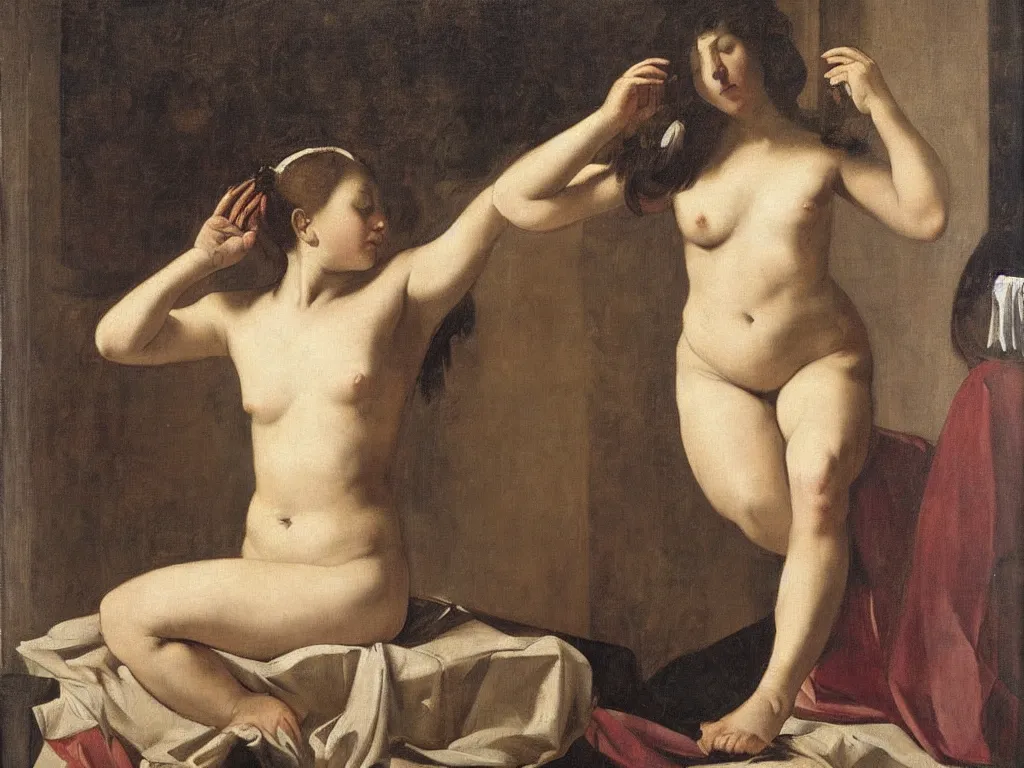 Image similar to Artemisia Gentileschi painting of female body