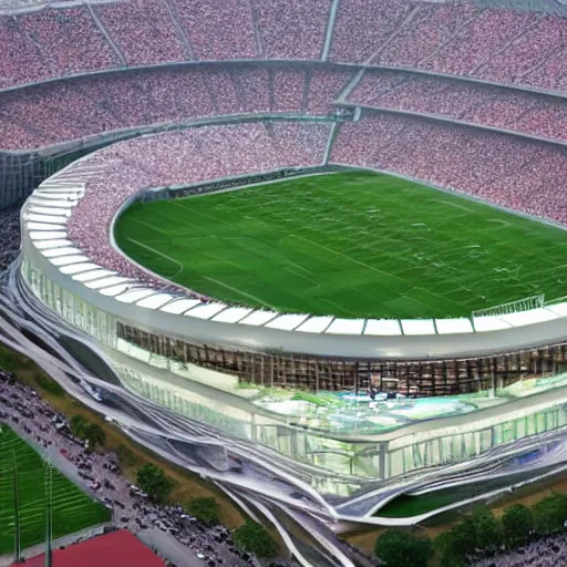 Prompt: a stadium that can accommodate one million people