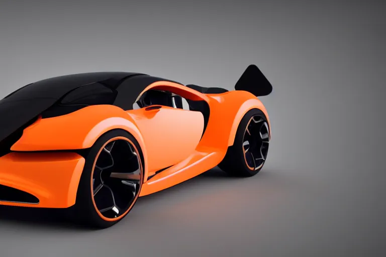 Image similar to cyberpunk bugatti concept inspired sports car, futuristic look, highly detailed body, very expensive, photorealistic camera shot, bright studio setting, studio lighting, crisp quality and light reflections, unreal engine 5 quality render