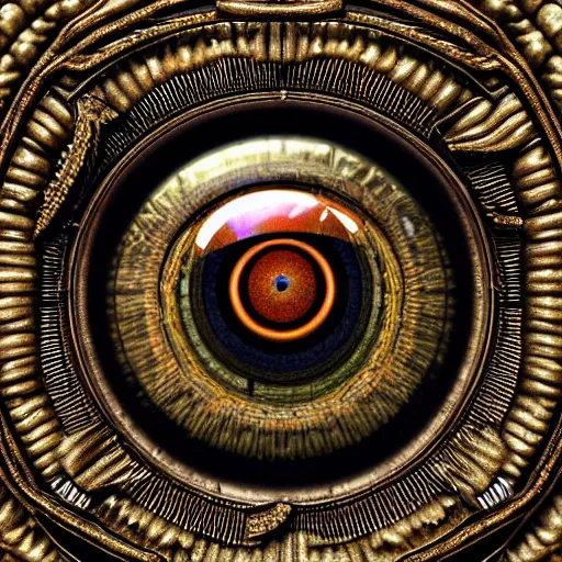 Image similar to The eye of god Rah, intricate, ornate, photorealistic, ultra detailed, octane render, high definition, depth of field, bokeh, 8k, artstation, cgsociety