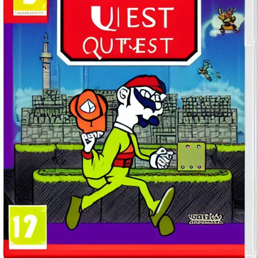 Image similar to NES game box Waluigi Quest