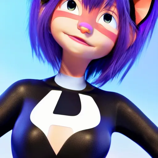 Image similar to new pixar character as an anime woman wearing cat ears, catgirl, highly detailed, extremely high quality, hd, 4 k, 8 k, professional photographer, 4 0 mp, lifelike, top - rated, award winning, cinematic, realistic, detailed lighting, detailed shadows, sharp, no blur, edited, corrected, trending