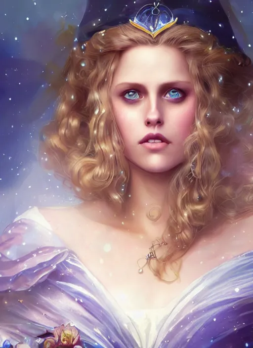 Image similar to beautiful young happy teresa palmer as the aurora sleeping beauty princess, closeup, d & d, fantasy, intricate, elegant, highly detailed, digital painting, artstation, concept art, matte, sharp focus, illustration, art by artgerm and greg rutkowski and alphonse mucha