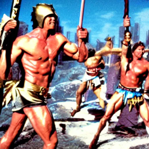 Prompt: still from golden axe the movie