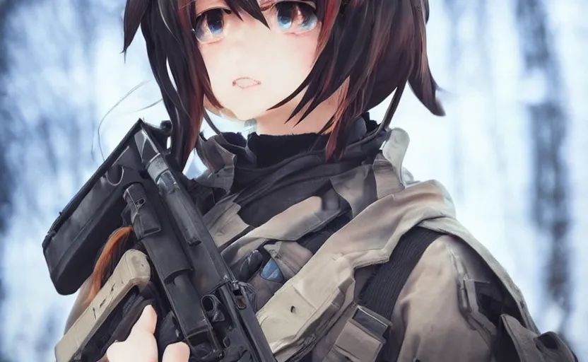 Prompt: portrait photo, highly detailed, high resolution, cosplay photo, stunning, girls frontline style, bokeh soft, 100mm, trending on instagram, by professional photographer, realistic human anatomy, real human faces, realistic military carrier, soldier clothing, modern warfare, realistic ak47, shot with a canon, low saturation