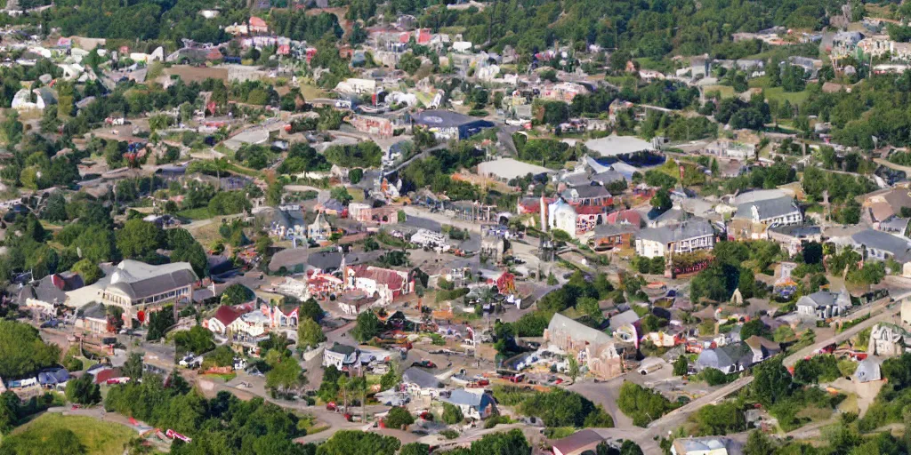 Prompt: The fictional town of Appleton, which is themed around apples, fruit, town, fantasy