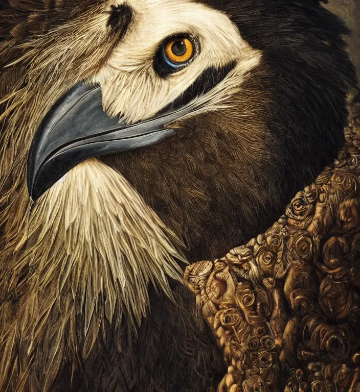 Image similar to a breathtakingly stunningly beautifully highly detailed animal portrait of a majestic raven, by rosetti and devinci and michael cheval and sidney cooper and turner, 4 k