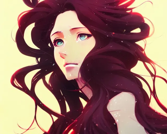 Prompt: a ultradetailed beautiful panting of rin tohsaka with flowing hair, by conrad roset, greg rutkowski and makoto shinkai, trending on artstation