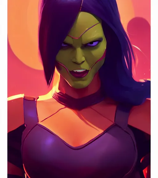 Image similar to face icon stylized minimalist gamora, loftis, cory behance hd by jesper ejsing, by rhads, makoto shinkai and lois van baarle, ilya kuvshinov, rossdraws global illumination