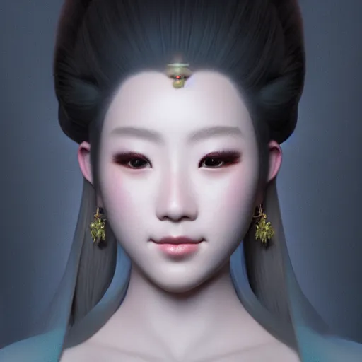 Image similar to a 8 0 megapixel portrait of a pretty princess from the song dynasty, # makeup by ohrai, noriyoshi, rendered in octane 8 k subsurface scattering